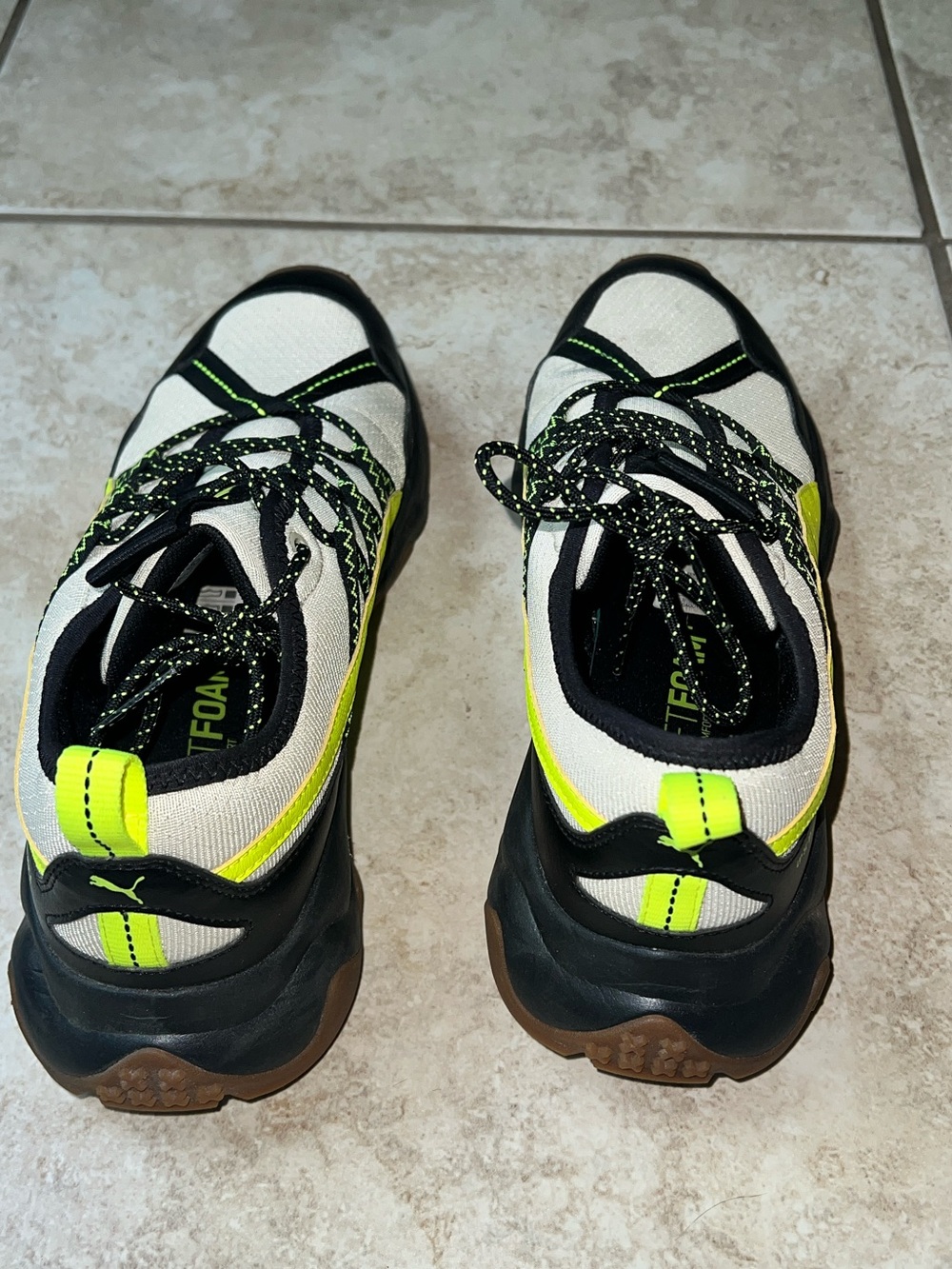 New Puma Ember Trail Shoes Black Tan Yellow Mens Us 9.5 Hiking Running 193130-01 View 5